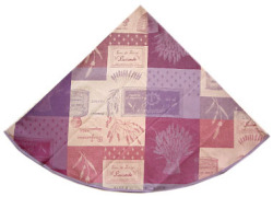 French Jacquard tablecloth, Teflon coated (Bonnieux. purple)